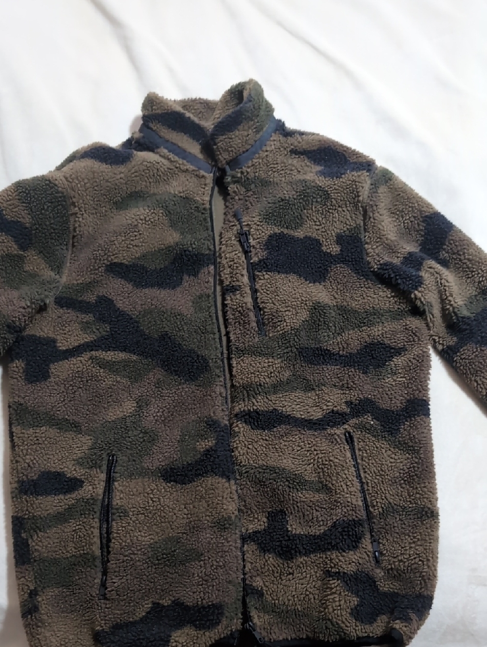 H&M Olive Green Sherpa-Lined Jacket